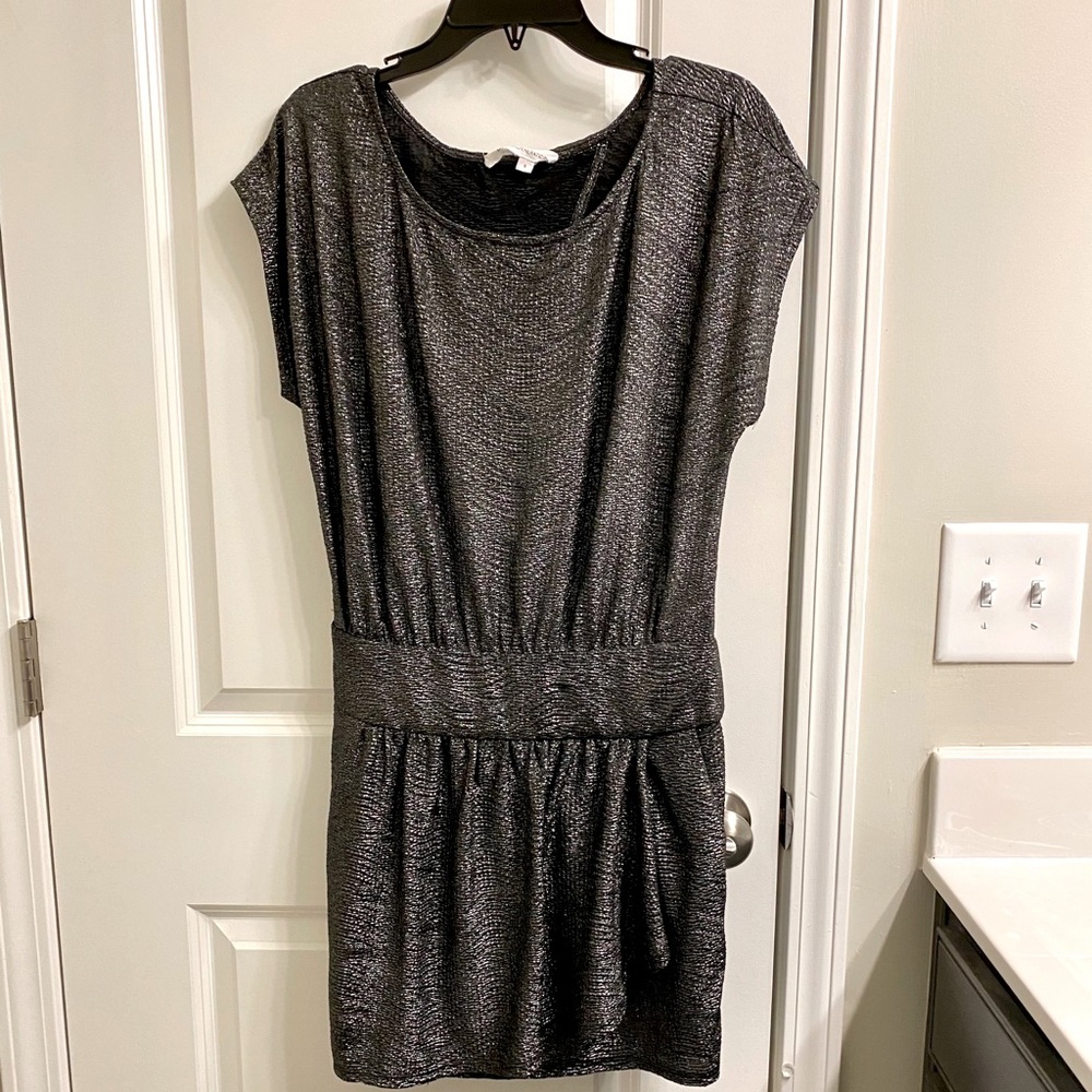 Bcbgeneration Metallic Silver Dress. - image 1